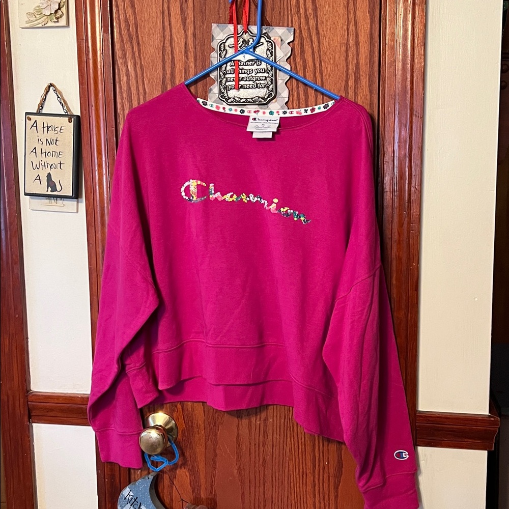 Champion Fuchsia Crewneck Sweatshirt